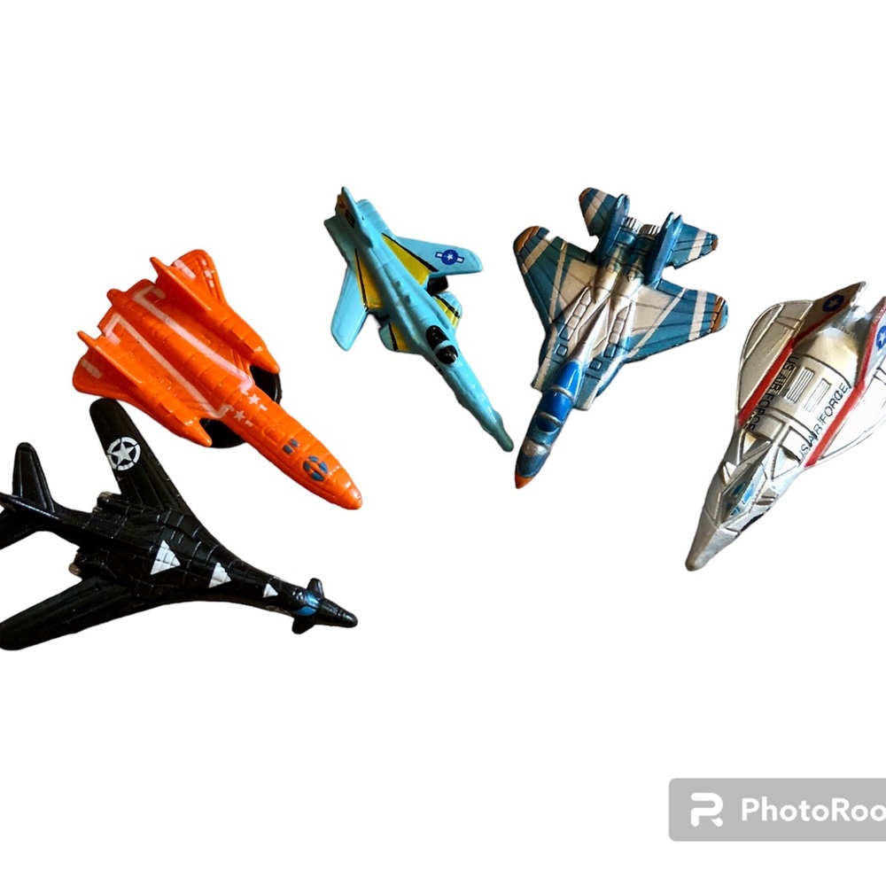 Vintage Micro machine 1980s set of 5 airplanes/jets, excellent condition